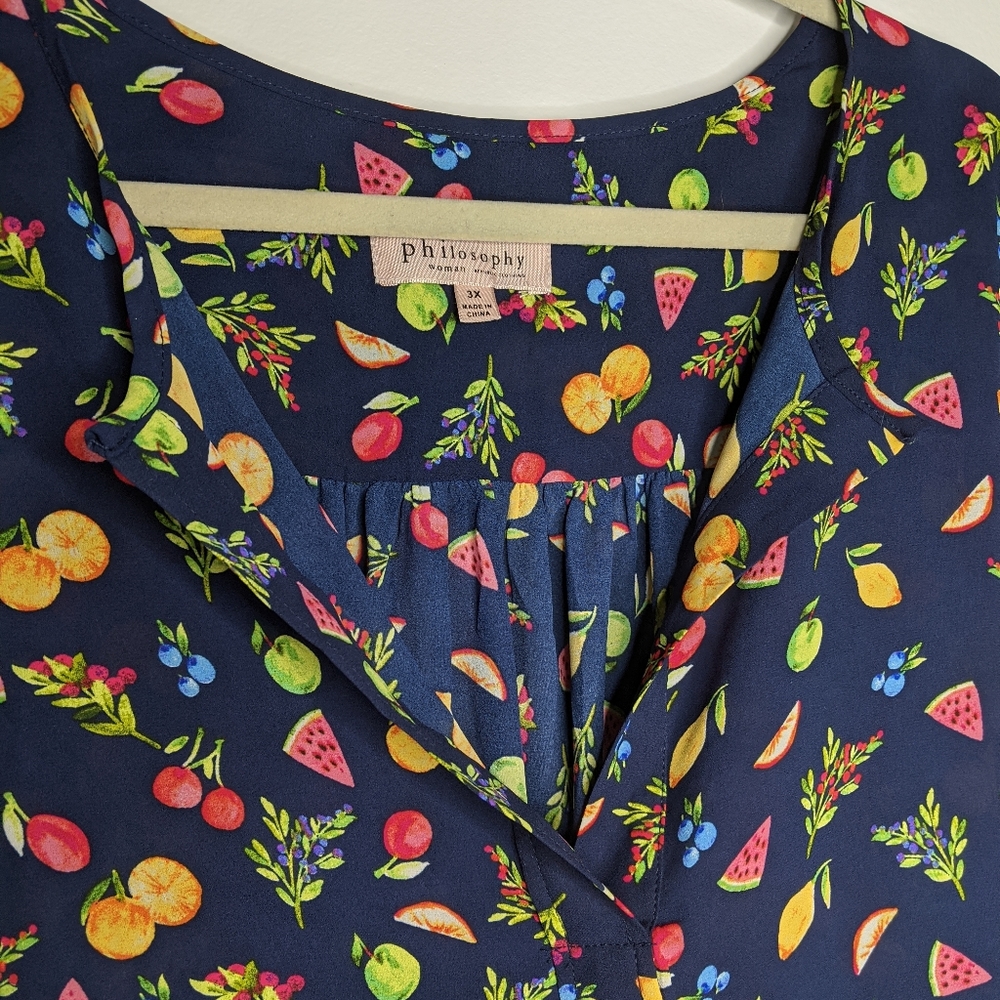 Philosophy Fruit Split Neck Blouse - image 3
